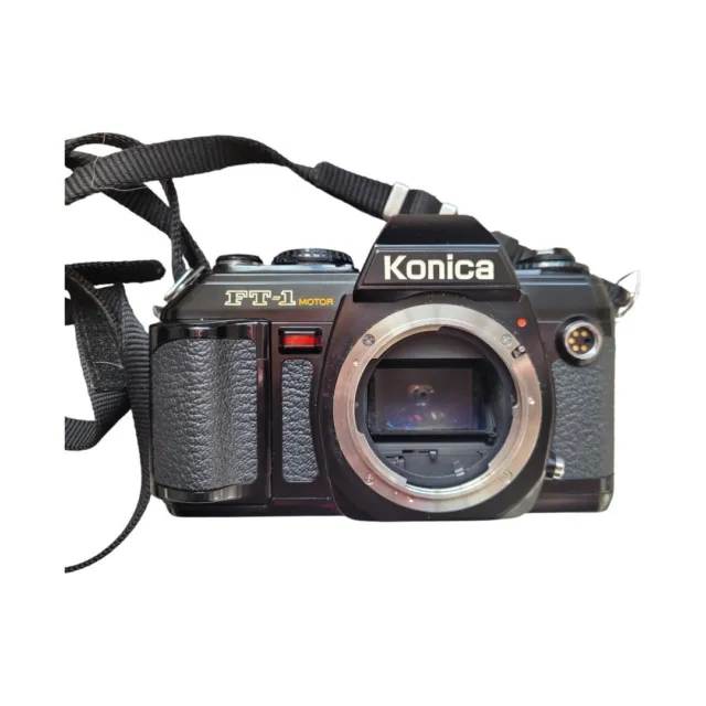 Konica FT-1 Motor 35mm Film Camera Body Black Non Working Spares Repairs manual