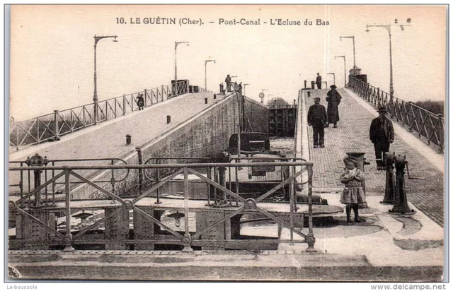 18 LE GUETIN - pont canal - l'ecluse du bas.