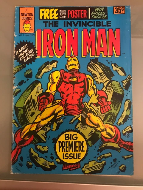 Invincible Iron Man #1 - 1975 Marvel Origin retold Australia Newton Comic Book