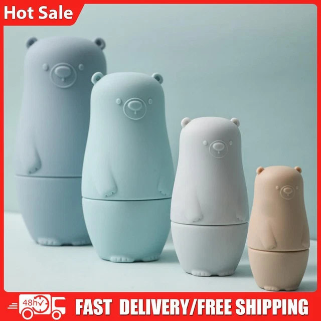 Color Size Matching Toys Gifts Montessori Toy for Boys Girls (Blue Bear)