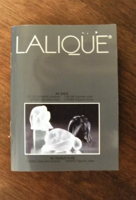 Lalique Crystal Catalogue - Book/Brochure Collection - Circa 1990's - Fr/Eng -