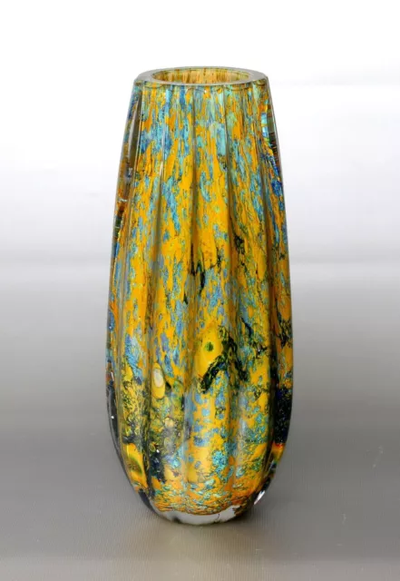 Gral Glas Vase, Argentum, Des. Karl Wiedmann, H. ~ 23cm, ~ 1,7kg, Dürnau um 1970