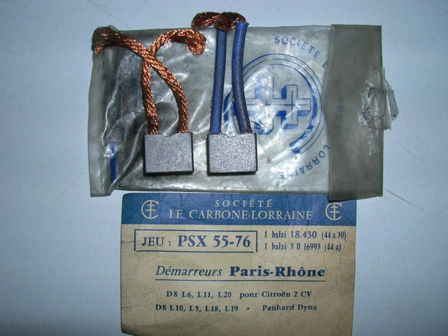 Jeu De Balais De Démarreur PSX 55-76 - Pour Citroën 2CV Et Panhard Dyna - Neuf D'époque, Jamais Servi