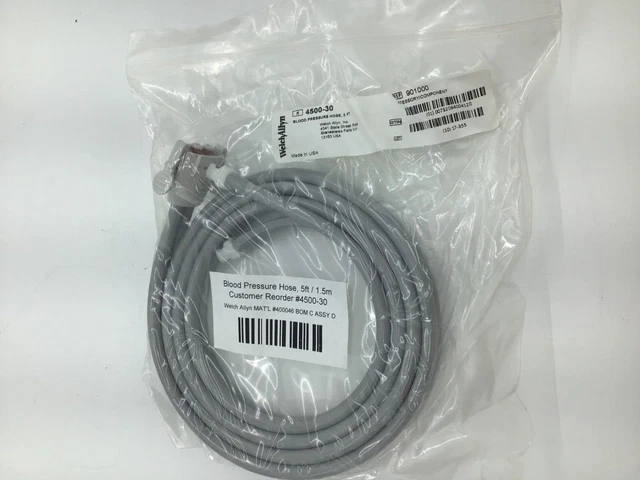 Welch Allyn 4500-300 / 901000 Blood Pressure Hose 5ft./1.5m NEW
