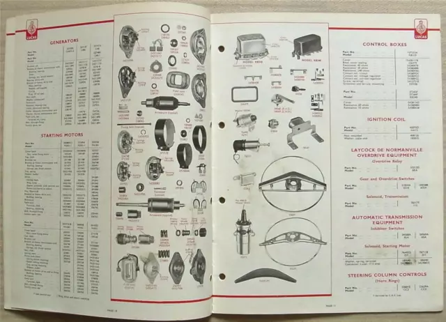 LUCAS VAUXHALL & BEDFORD Spares List 1965 #904/65 VICTOR Viva CRESTA VX4/90 ++ 3