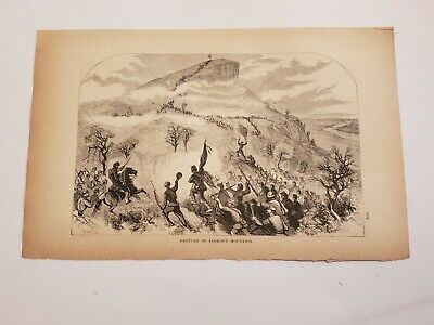 Capture of Lookout Mountain Civil War c. 1876 Engraving (193)