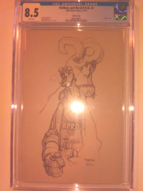 Hellboy and the bprd #1. Mike Mignola Sketch Variant Cover 1:50 CGC 8.5