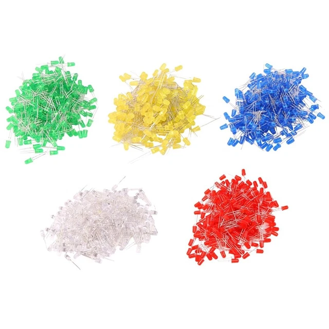 1000 pz 5 mm luce LED perline luminose colorate 5 colori ogni mix di colori 200 diodi G1K3