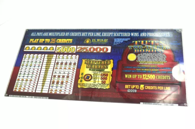 VINTAGE 1996 Atronic Sphinx II Slot Machine Glass 20 1/4" x 10" Advertising