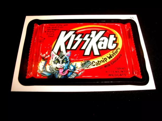 2010 Wacky Packages All New Series 7 (ANS7) "KISS KAT" #55 Basic Sticker Card