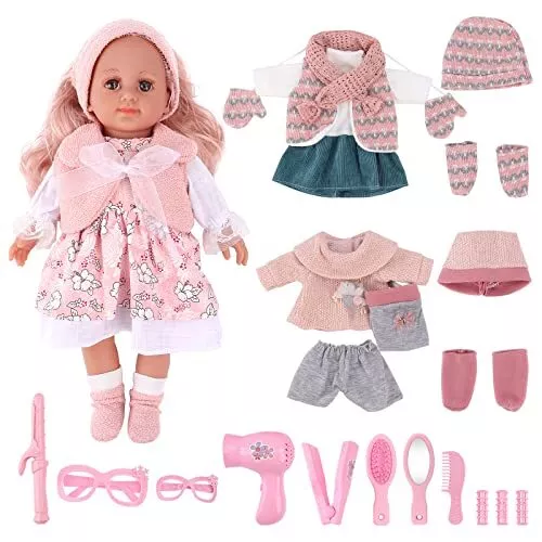 Baby Doll Toys Girl Doll Dress-Up Doll Toy Set Baby Doll Accessories, Doll