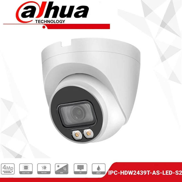Dahua IPC-HDW2439T-AS-LED-S2 4MP telecamera di rete full-color microfono incorporato