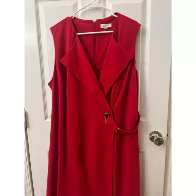 Calvin Klein Dress Red with Belt 20W