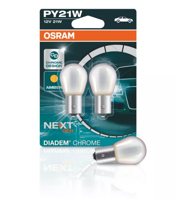 OSRAM DIADEM CHROME NextGen. PY21W BAU15s 12/21W (2er Blister)