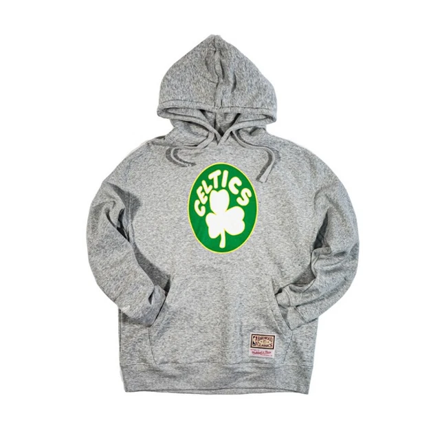 Mitchell & Ness NBA Boston Celtics Felpa con Cappuccio Uomo Grigio