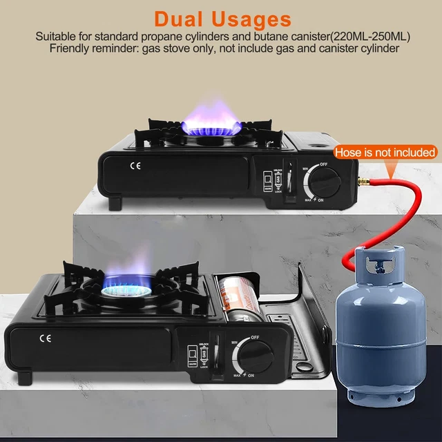 PORTABLE CAMPING STOVE Propane & Butane Hiking Dual Fuel Brass Cooking