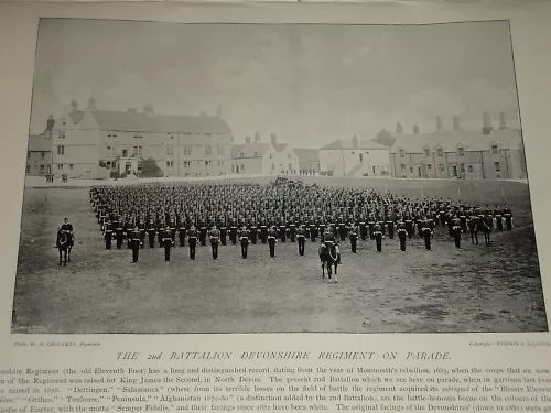 1896 2Nd Battalion Devonshire Regiment On Parade Army