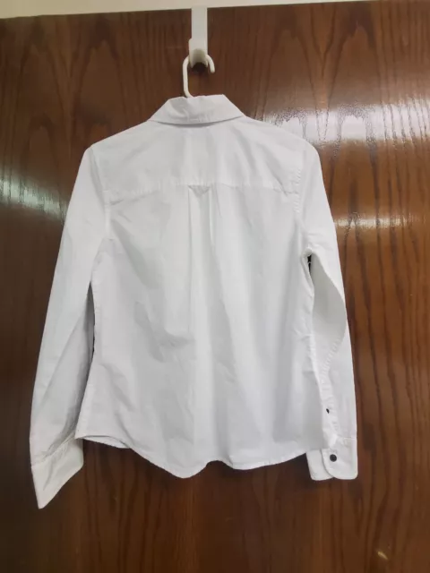 Boy. Band of Outsiders White Long Sleeve Collared Cotton Button Up Shirt Size L 2