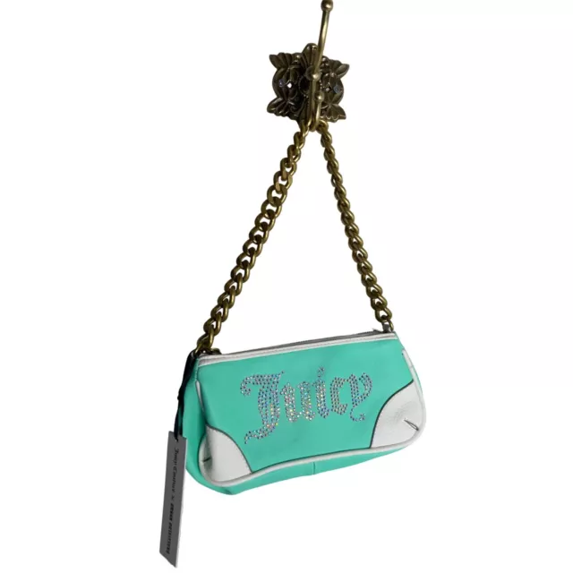 Urban Outfitters Juicy Couture Y2K Baguette Shoulder Bag Seafoam Turquoise NWT