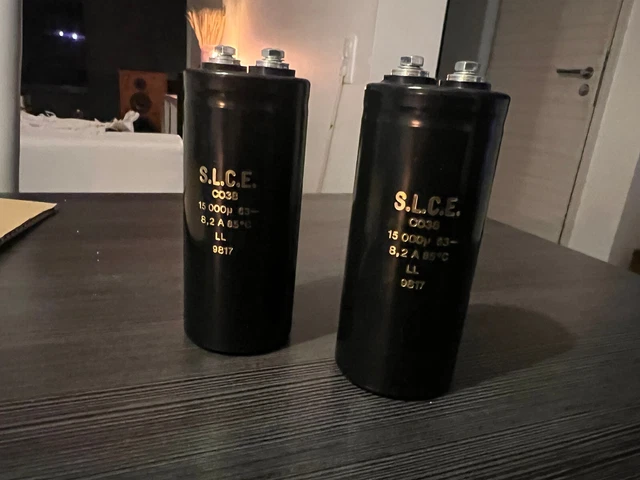Pair capacitor SLCE 63v 15000µf Naim nap250 nap135 supercap !used! Pair capacitor SLCE 63v 15000µf Naim nap250 nap135 supercap !used!