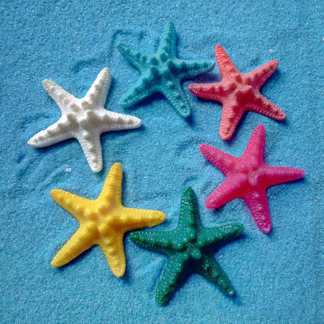 5Pcs Resin Starfish Ornament Beach Ocean Sea Star Home Wall Party Decoration 43