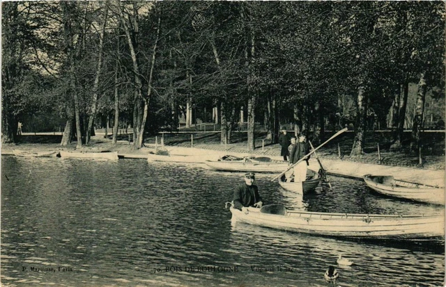 CPA PARIS 16th Bois de Boulogne. Lake View P. Marmuse (479882)