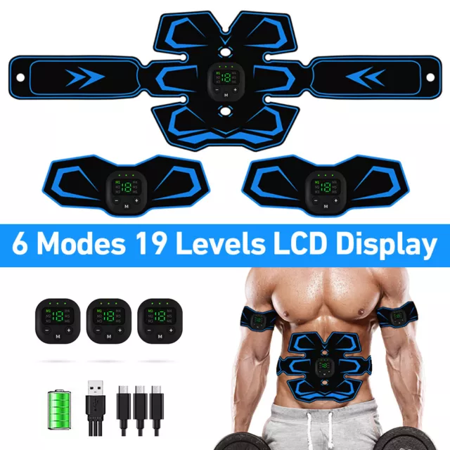 EMS Abdominal Muscle Toning Trainer ABS Stimulator Toner Fitness Binder Gym Belt