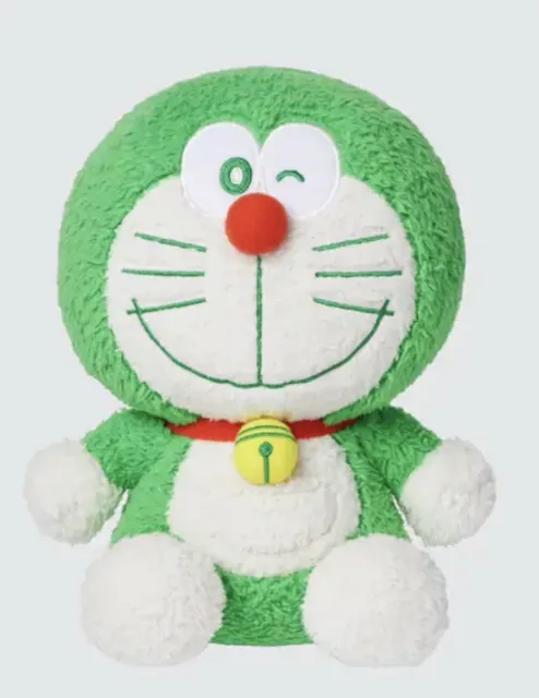 Uniqlo × Doraemon Sustainability Mode Plush Toy 2023 Stuffed Doll New H 8.2 inch