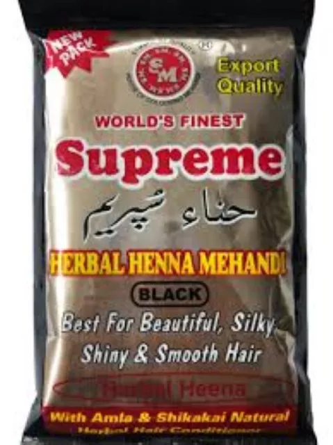 Supreme Negro Color de Hierbas Henna Mehandi Polvo 150g