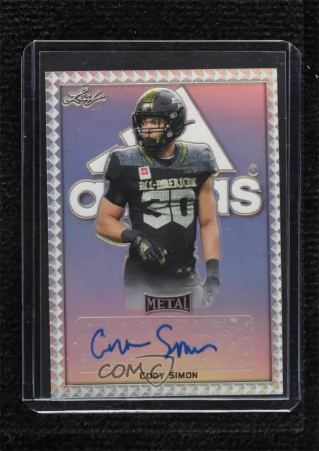 2020 Leaf Metal US Army All-American Bowl Adidas Etch 1/1 Cody Simon Auto