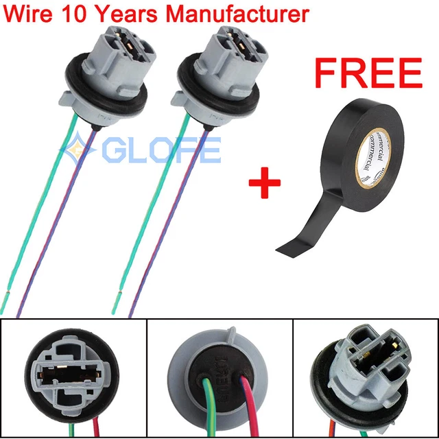 Universal Pigtail Wiring Female Socket 7440 2X Harness Front Turn Signal Light