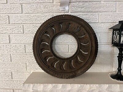 Antique Cast Iron Stove Pipe Vent Wall Plate 2piece Novelty Iron Works Adjustabl