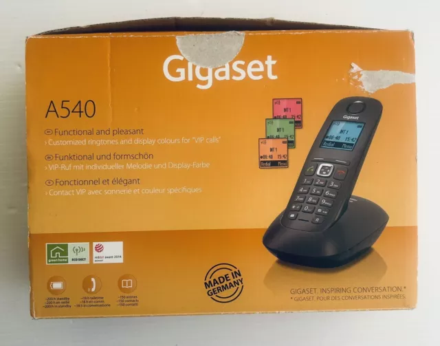 Siemens GigaSet - A540 Cordless DECT Phone with AC Adapter - BOXED