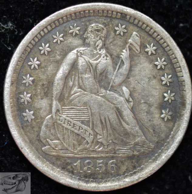 1856 Seated Liberty Half Dime, Extremely Fine+ Condition, Free Shipping, C6179