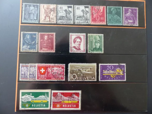 Briefmarken, Schweiz, gestempelt