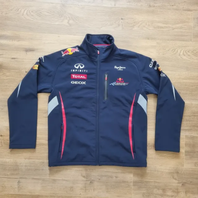 PEPE JEANS MEN'S RED BULL INFINITI TOTAL F1 FORMULA CAR RACING Jacket XL