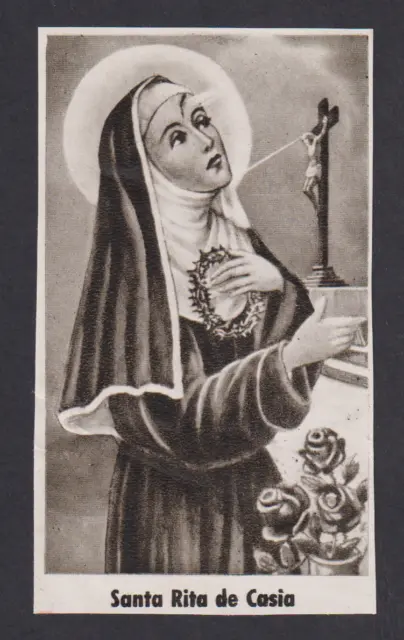 santino antico de Santa Rita de Casia image pieuse holy card estampa