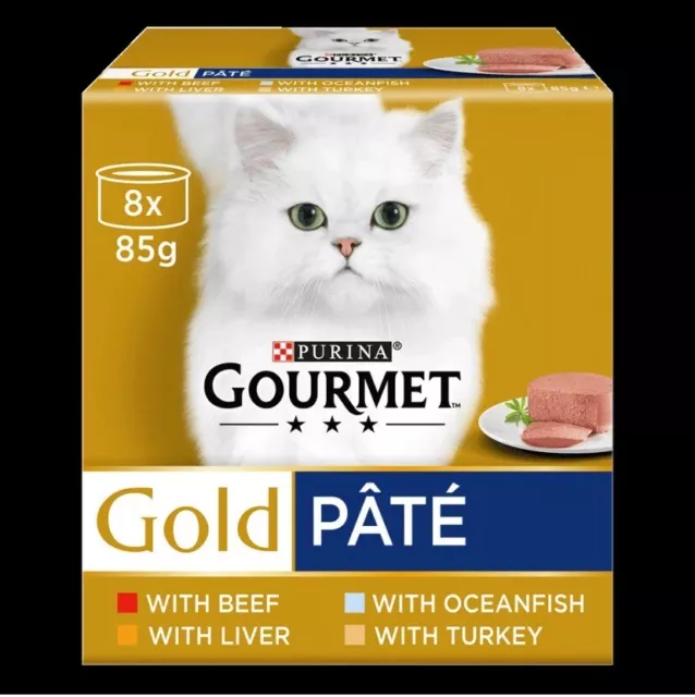 Gourmet Gold Wet Cat Food - Mousse Fish Selection 8 x 85g