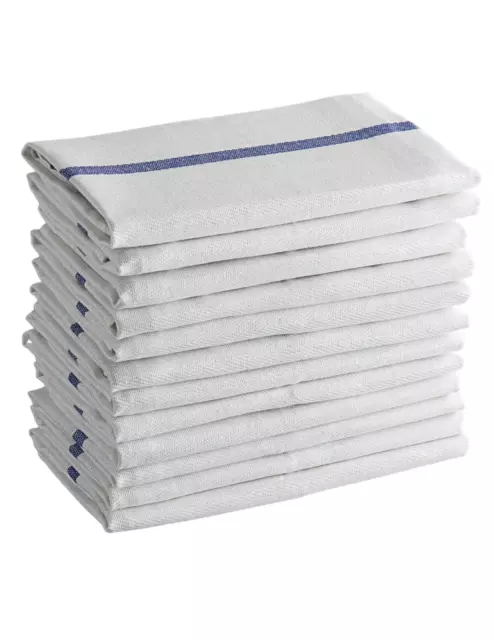 Zeppoli, 15 Pack, Classic White Kitchen Towels, Natural Cotton Dish Towels,  Flour Sack Towels 