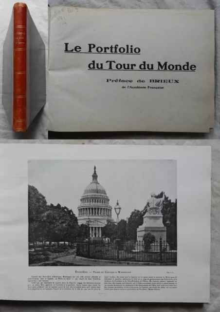 LE PORTFOLIO DU TOUR DU MONDE - Préface de Brieux (belles photos) Vers 1900?