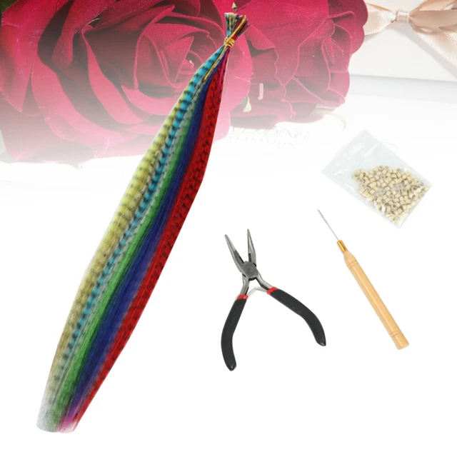 1 set prolunghe capelli molla colorata set estensioni capelli dritte morbide lunghe G
