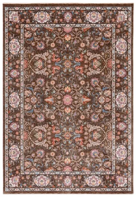 William Morris Style Arts & Crafts Traditional Brown Area Rug **FREE SHIPPING**