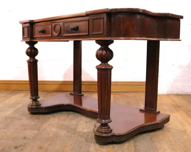 Antique carved Victorian Dutchess console table - writing desk - dressing table