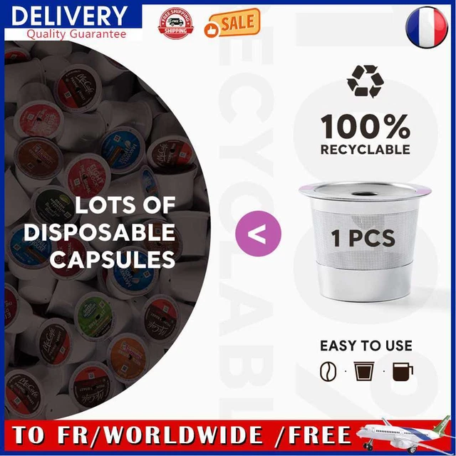 Stainless Steel Coffee Makers Basket Reusable Coffee Filter Cup (Single Hole)