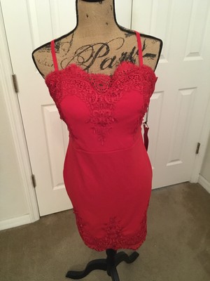 NWT Haute Monde Brand Red Dress Size L
