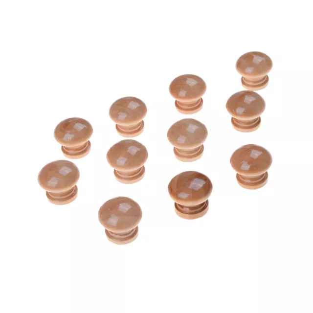 10pcs Natural Wood Wooden Cabinet Knob Drawer Wardrobe Door Pull Handle D FJ6-wf 2