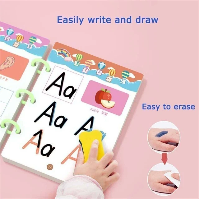 Magical Tracing Workbook Set Letter Practice Drawing Book for Kids Children AU.