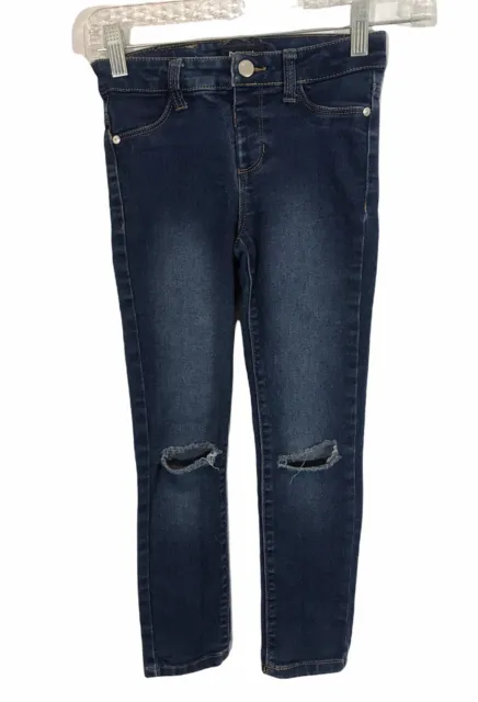 DKNY Girls Denim Skinny Jeans with Stretch - Size 7  Distressed