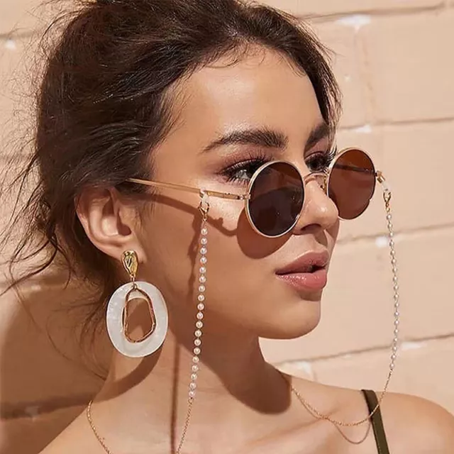 Fashion Ladies Sunglasses Chain Pearl Chain Drop Resistant Glasses Rope Ch#w#