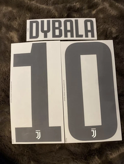 Flocage Officiel Juventus 2018/2019 - Nom Dybala - Taille Adulte - Neuf